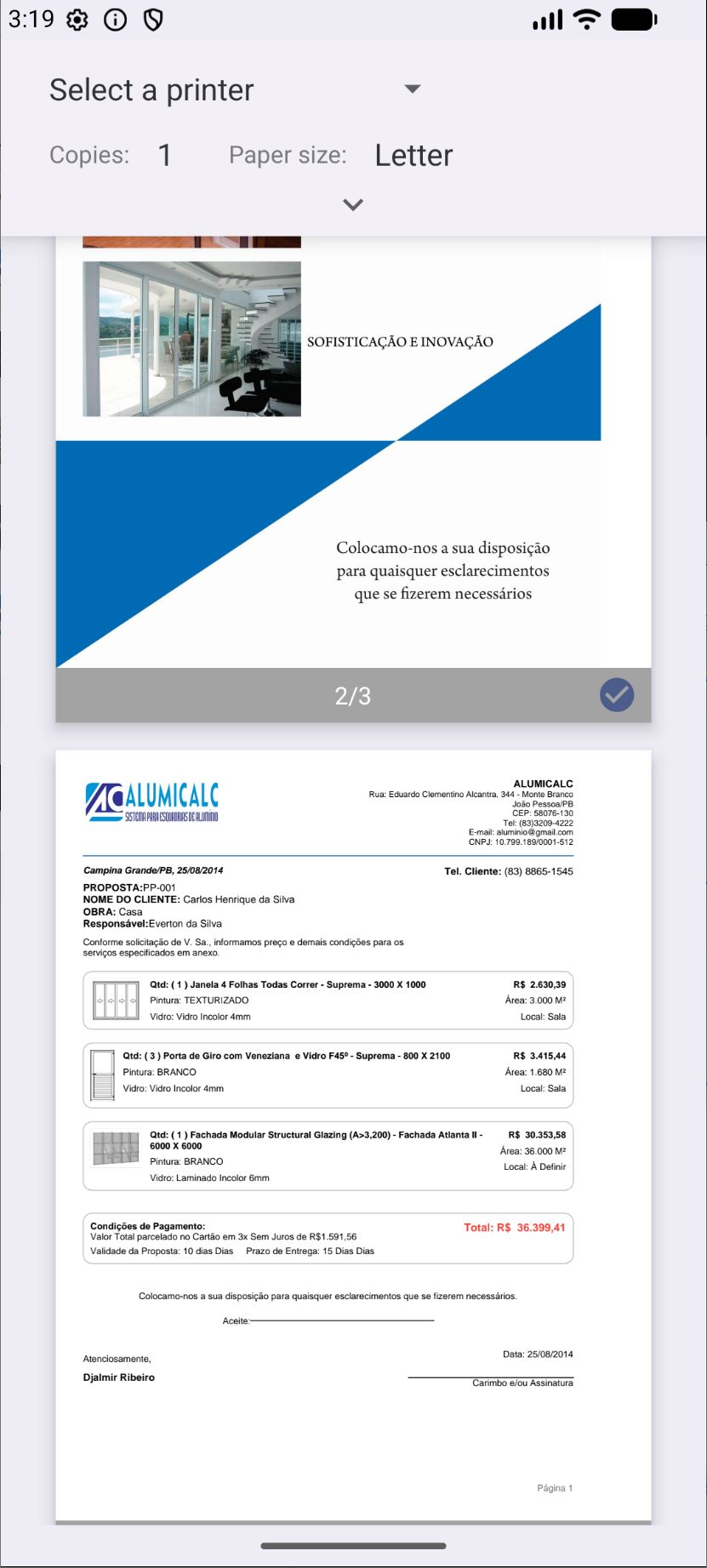 PDF do Orçamento